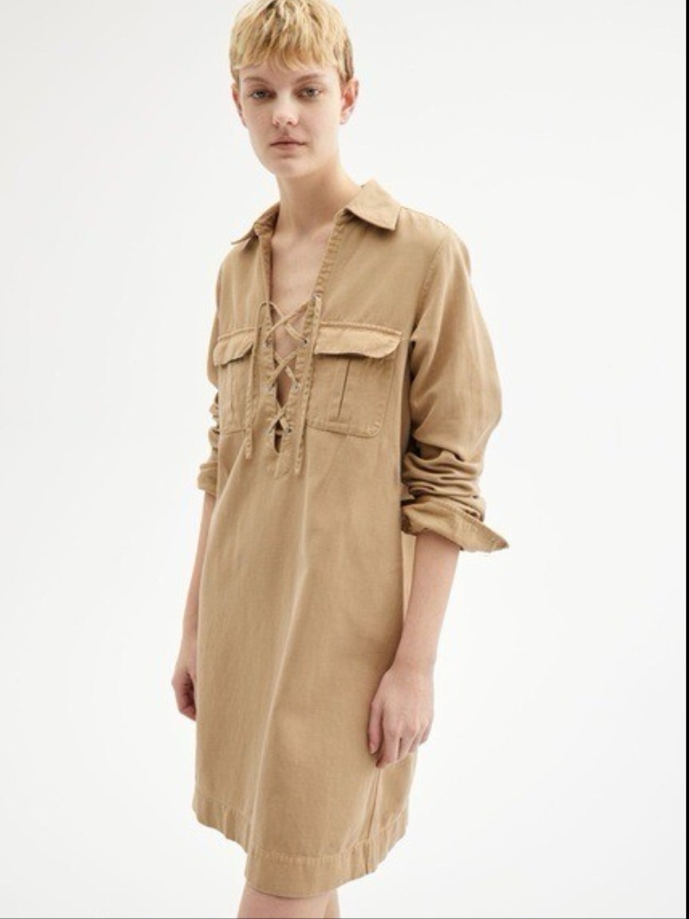 Nili Lotan Andrea Cotton-Linen Blend Shirtdress